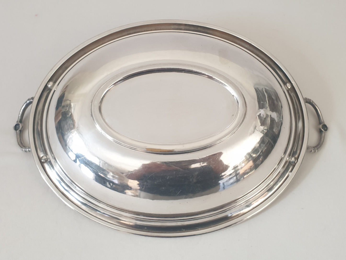 Antique WMF Silver Plated Oval Serving Platter or Bread Basket with with Handles