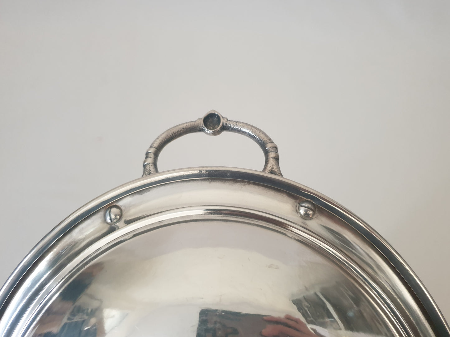 Antique WMF Silver Plated Oval Serving Platter or Bread Basket with with Handles