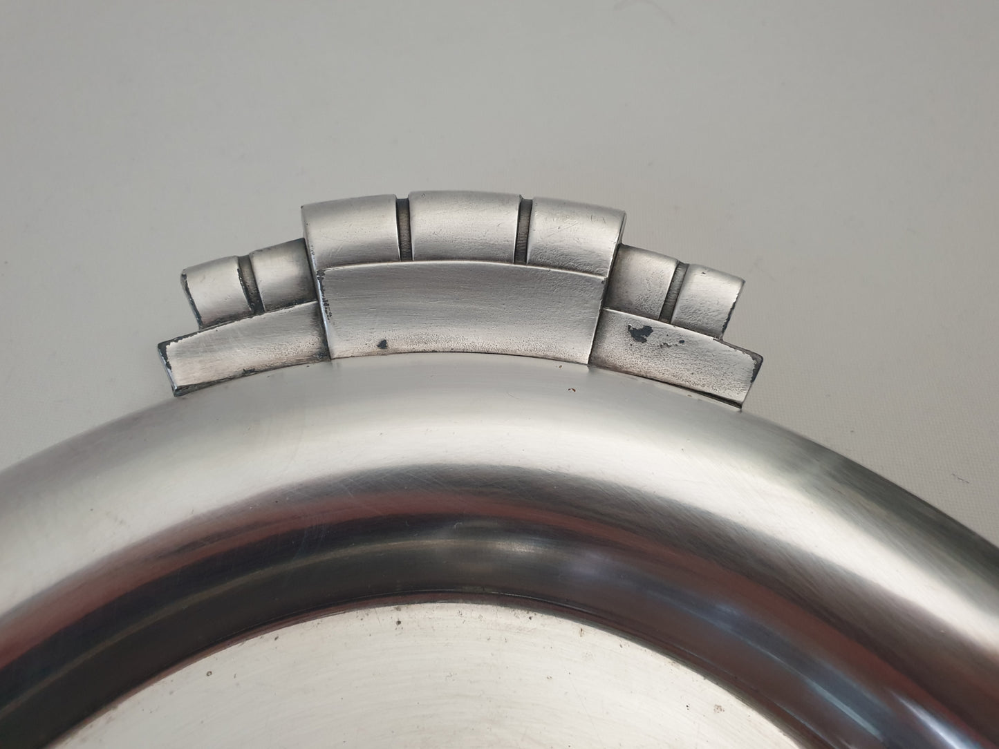 French Art Deco Silver Plated Oval Serving Tray with Handles – Centerpiece Platter by Argit