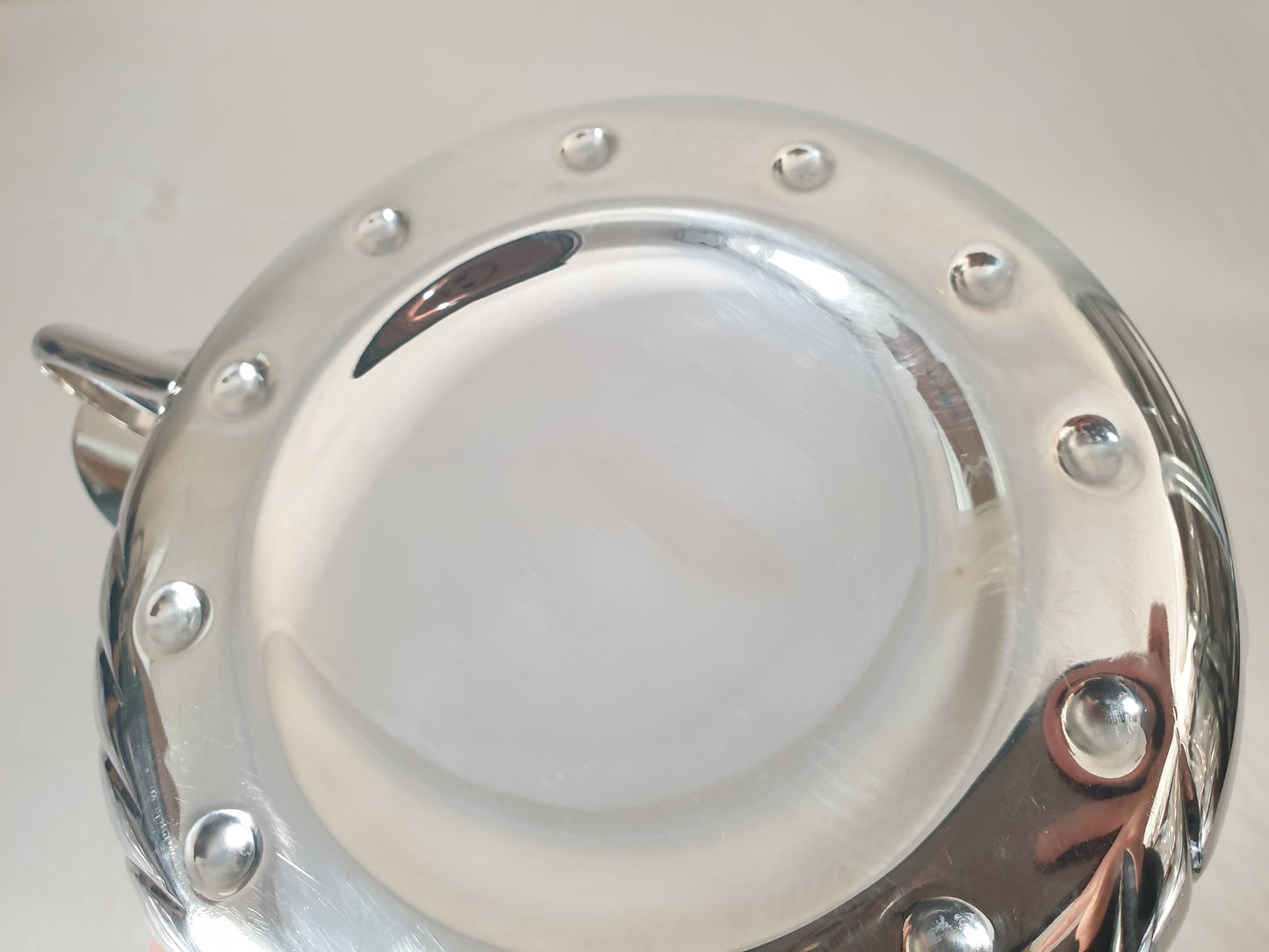 French Vintage Silver Plated Medium Bowl with Handles in Wine Taster Design