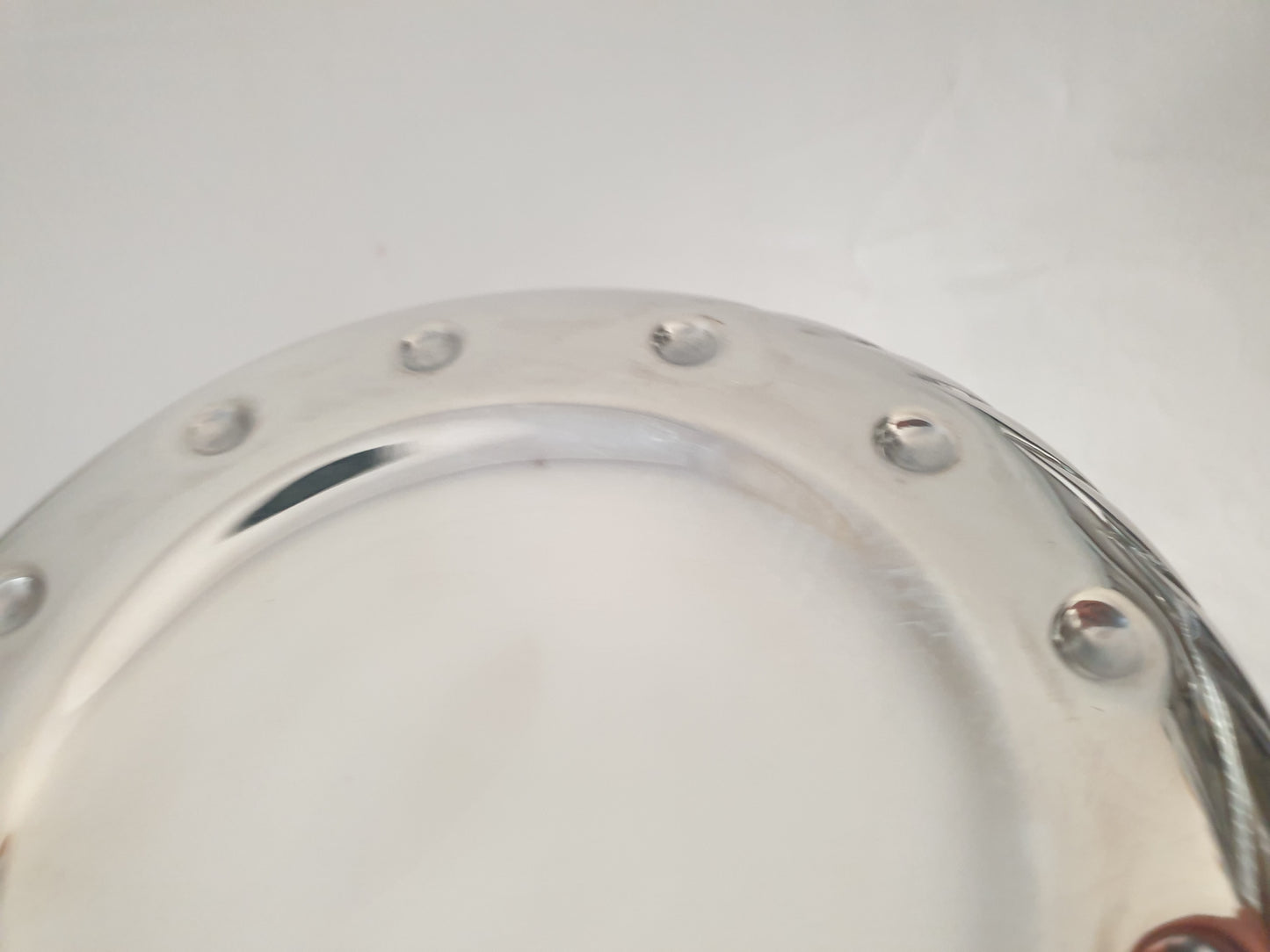 French Vintage Silver Plated Medium Bowl with Handles in Wine Taster Design