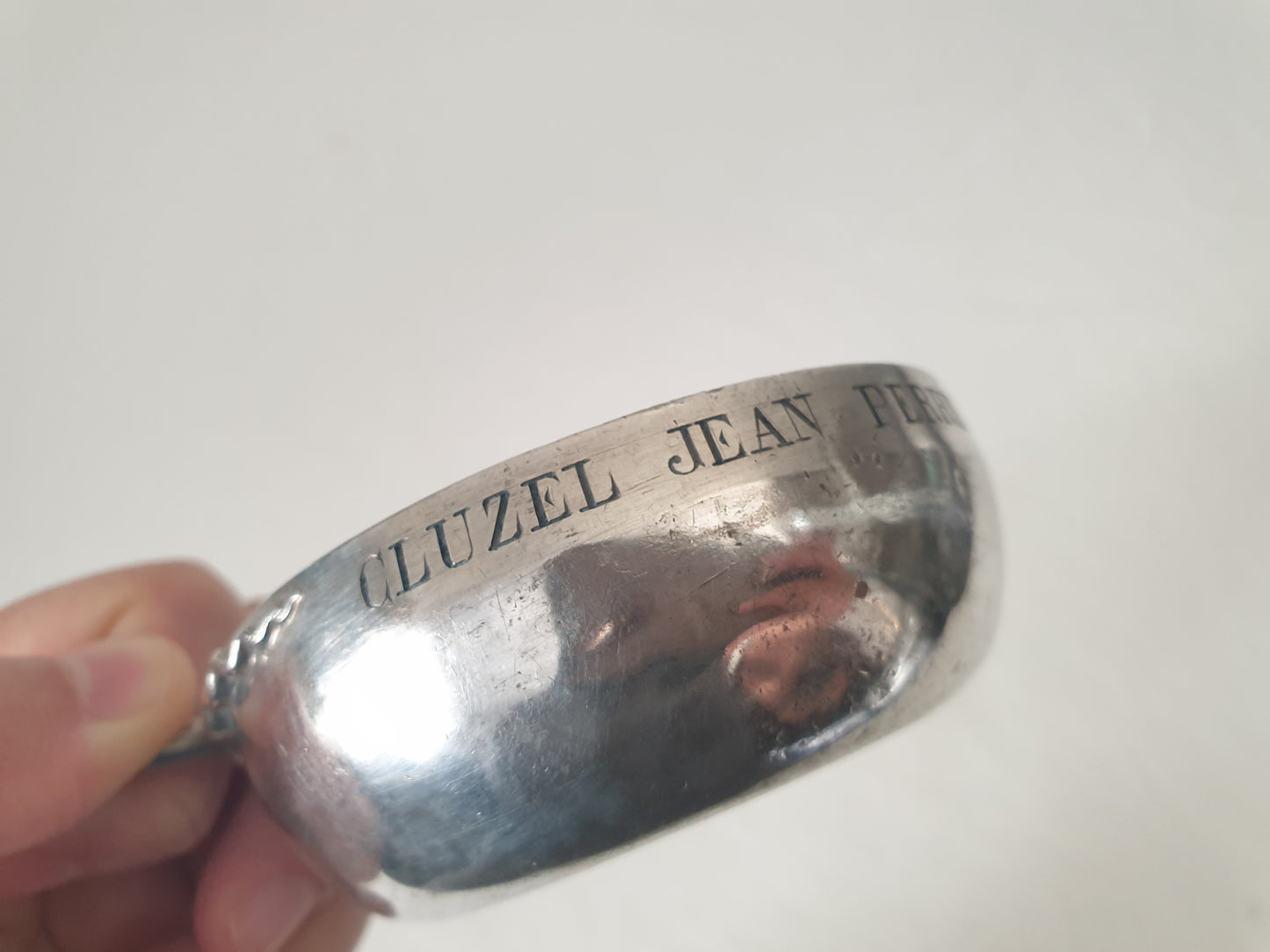 Antique 19th Century French Provincial 800 Silver Wine Taster (Tastevin) with Serpent Handle