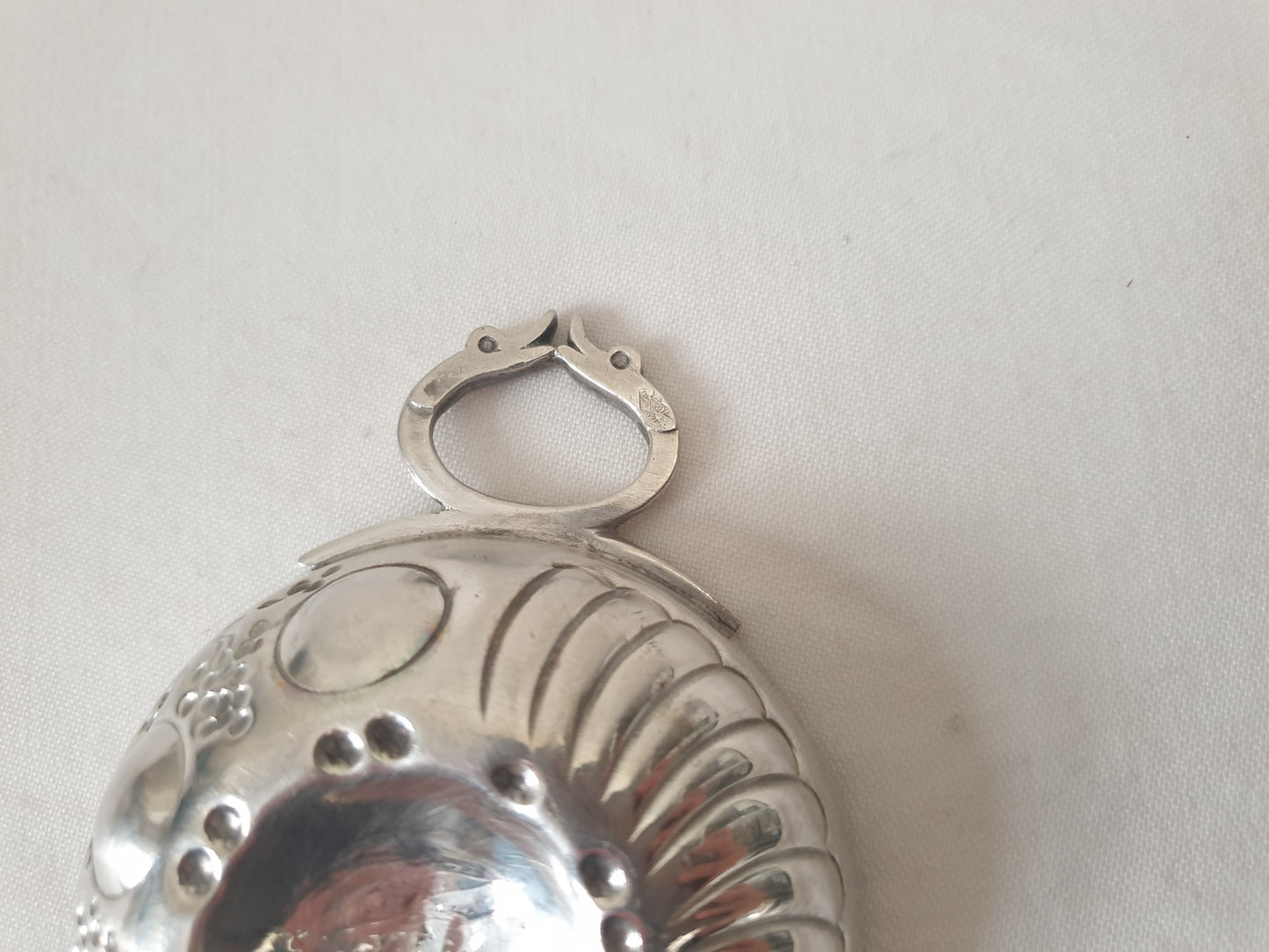 French Antique 950 Silver Bourgogne Wine Taster (Tastevin) by Marc Parrod, Dijon