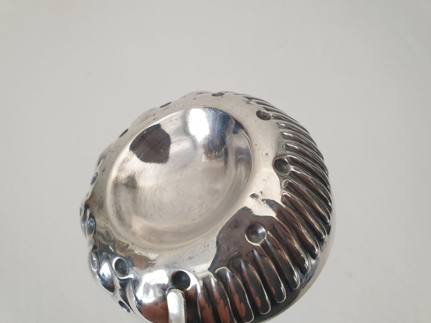 Antique French 950 Silver Wine Taster (Tastevin) with Fluted and Dimpled Design