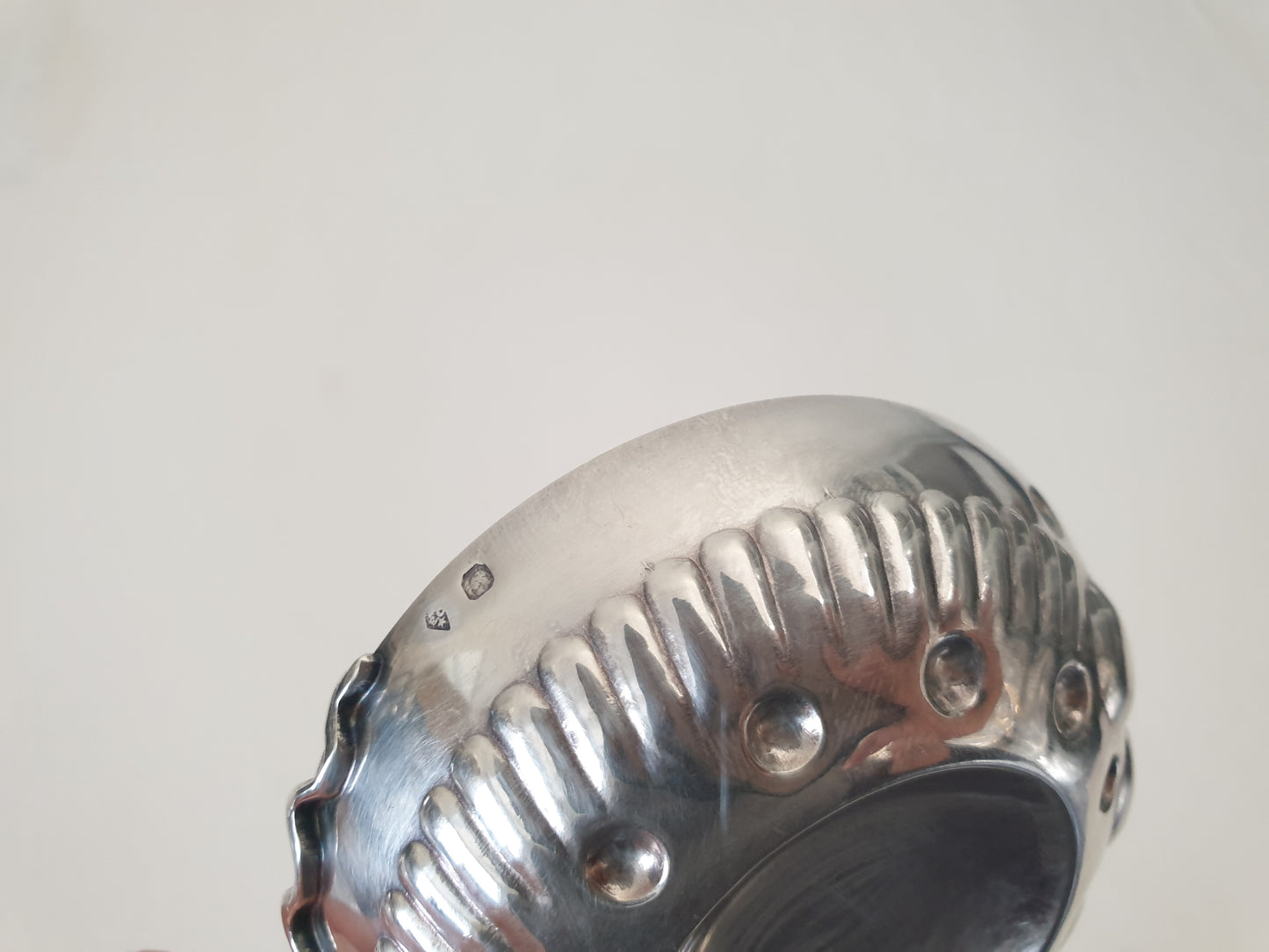 Antique French 950 Silver Wine Taster (Tastevin) with Serpent Handle