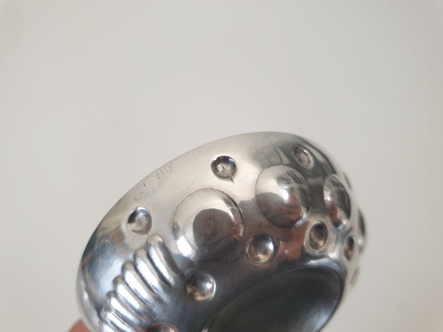 Antique French 950 Silver Wine Taster (Tastevin) with Serpent Handle