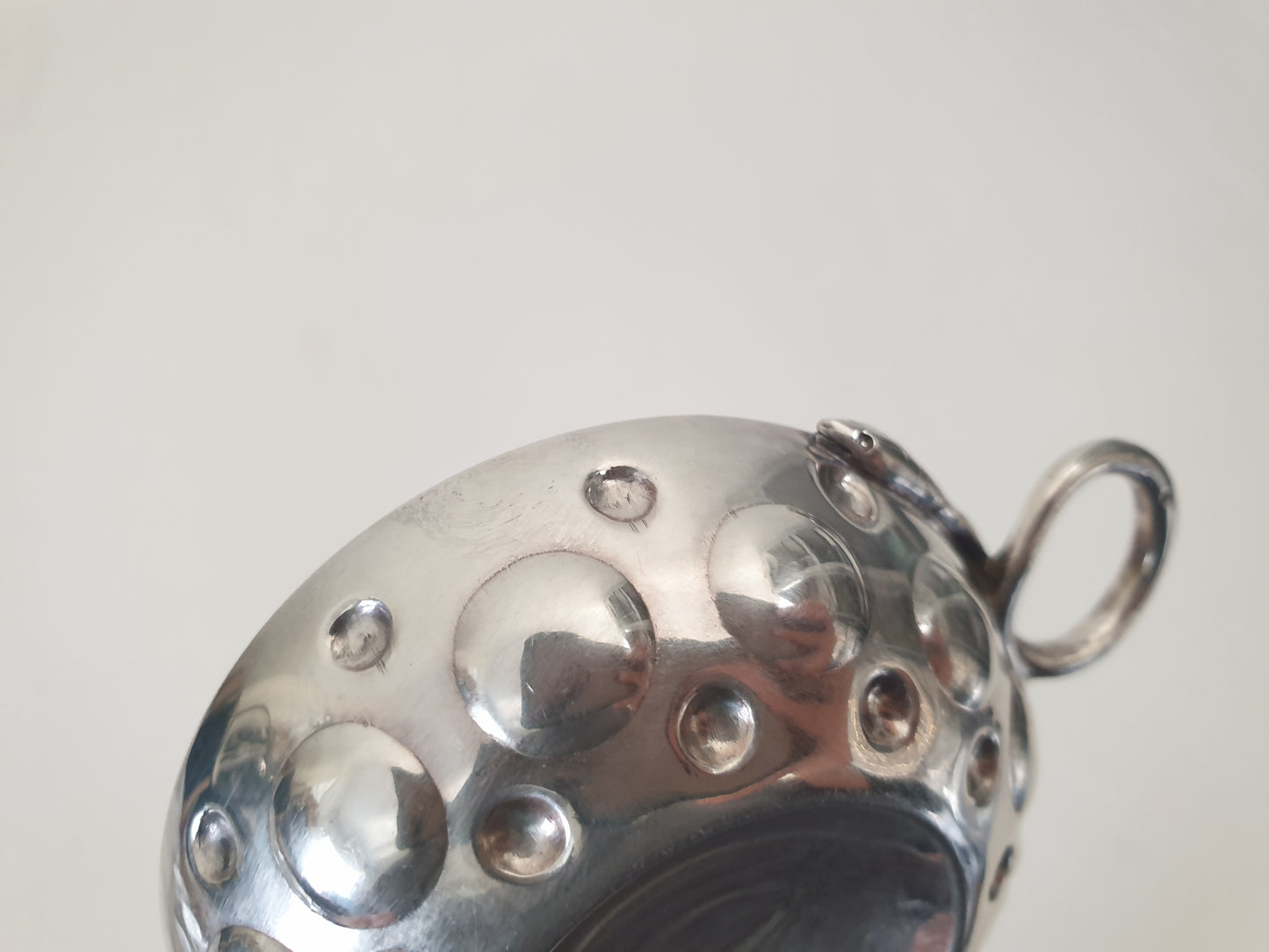 Antique French 950 Silver Wine Taster (Tastevin) with Serpent Handle