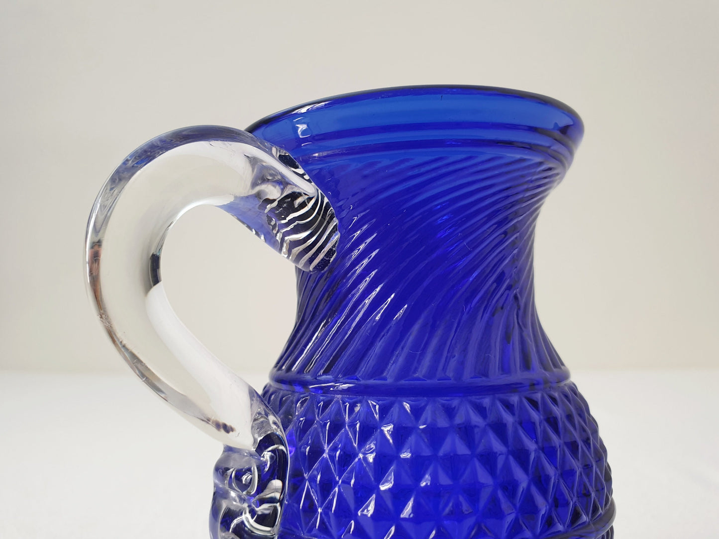 Vintage Cobalt Blue MMA Pitcher, Blue Pitcher Sandwich Style