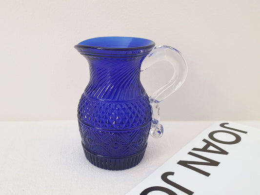 Vintage Cobalt Blue MMA Pitcher, Blue Pitcher Sandwich Style