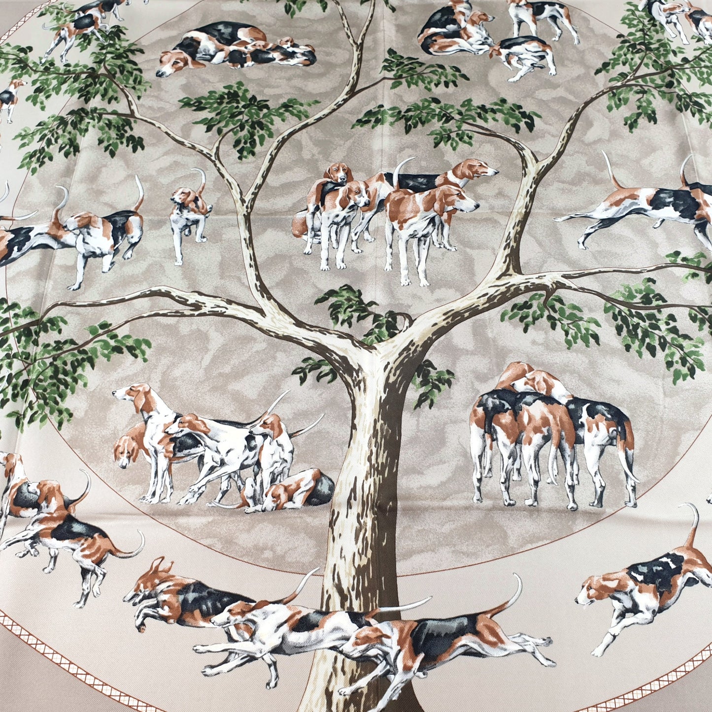 Hermes Scarf "Le Poitevin" by Hubert de Watrigant 90cm Silk | Hermes Carre