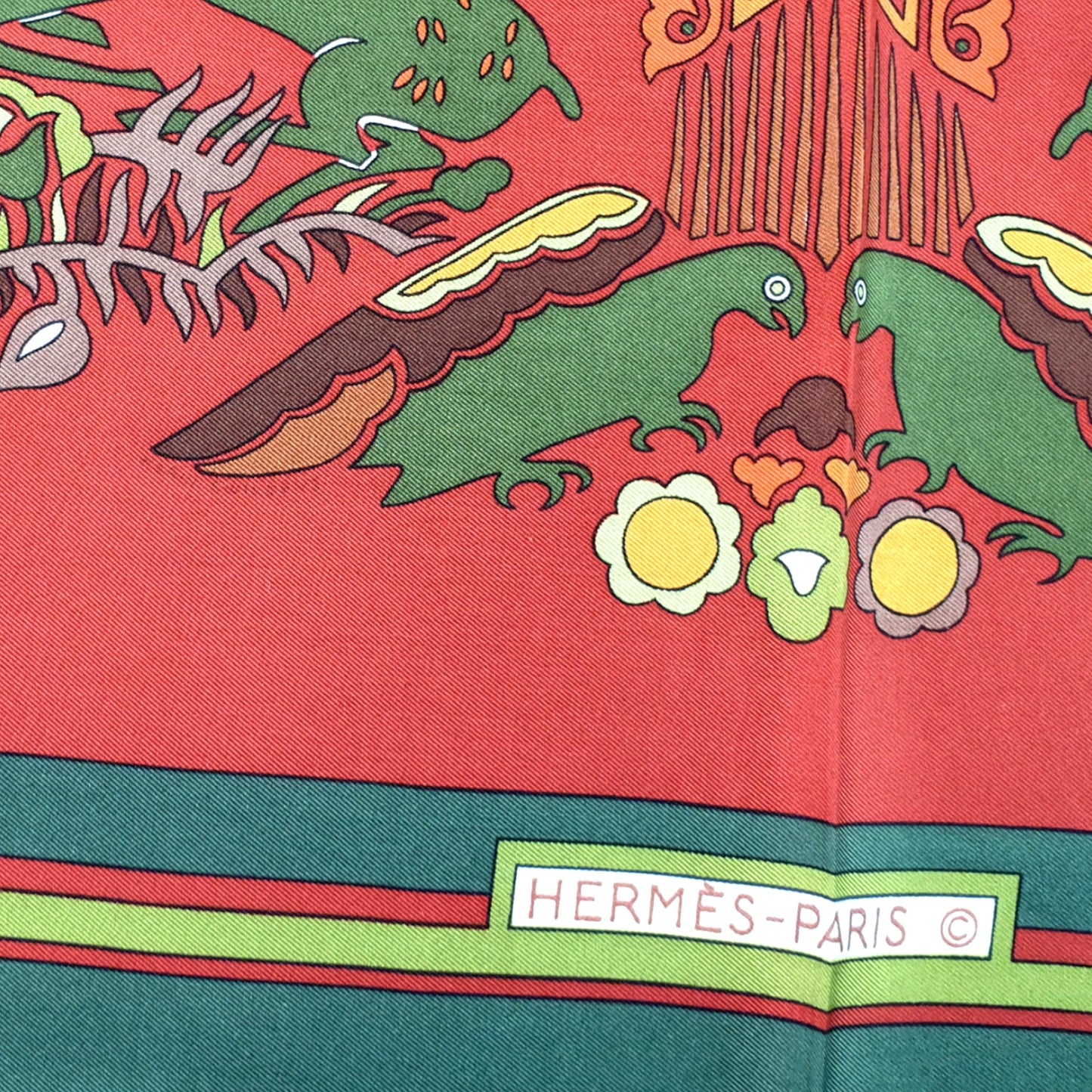 Hermes Scarf "Tally-Ho" by Karin Swildens 90cm Silk | Hermes Carre