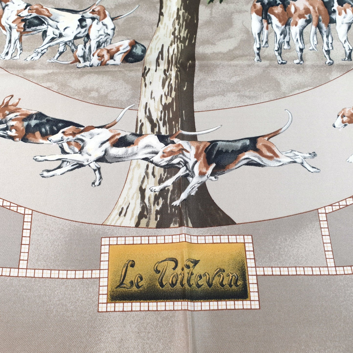 Hermes Scarf "Le Poitevin" by Hubert de Watrigant 90cm Silk | Hermes Carre