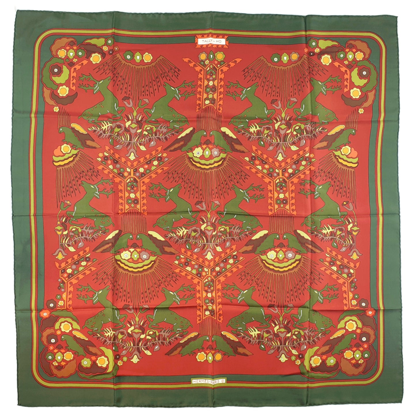 Hermes Scarf "Tally-Ho" by Karin Swildens 90cm Silk | Hermes Carre