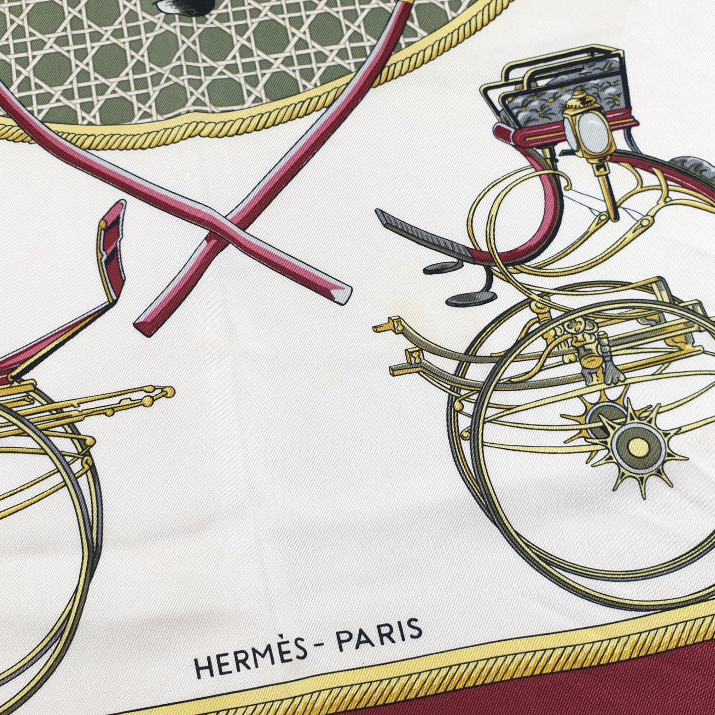 Hermes Scarf "Les Voitures à Transformation" by Françoise De La Perriere 90cm Silk | Hermes Carre