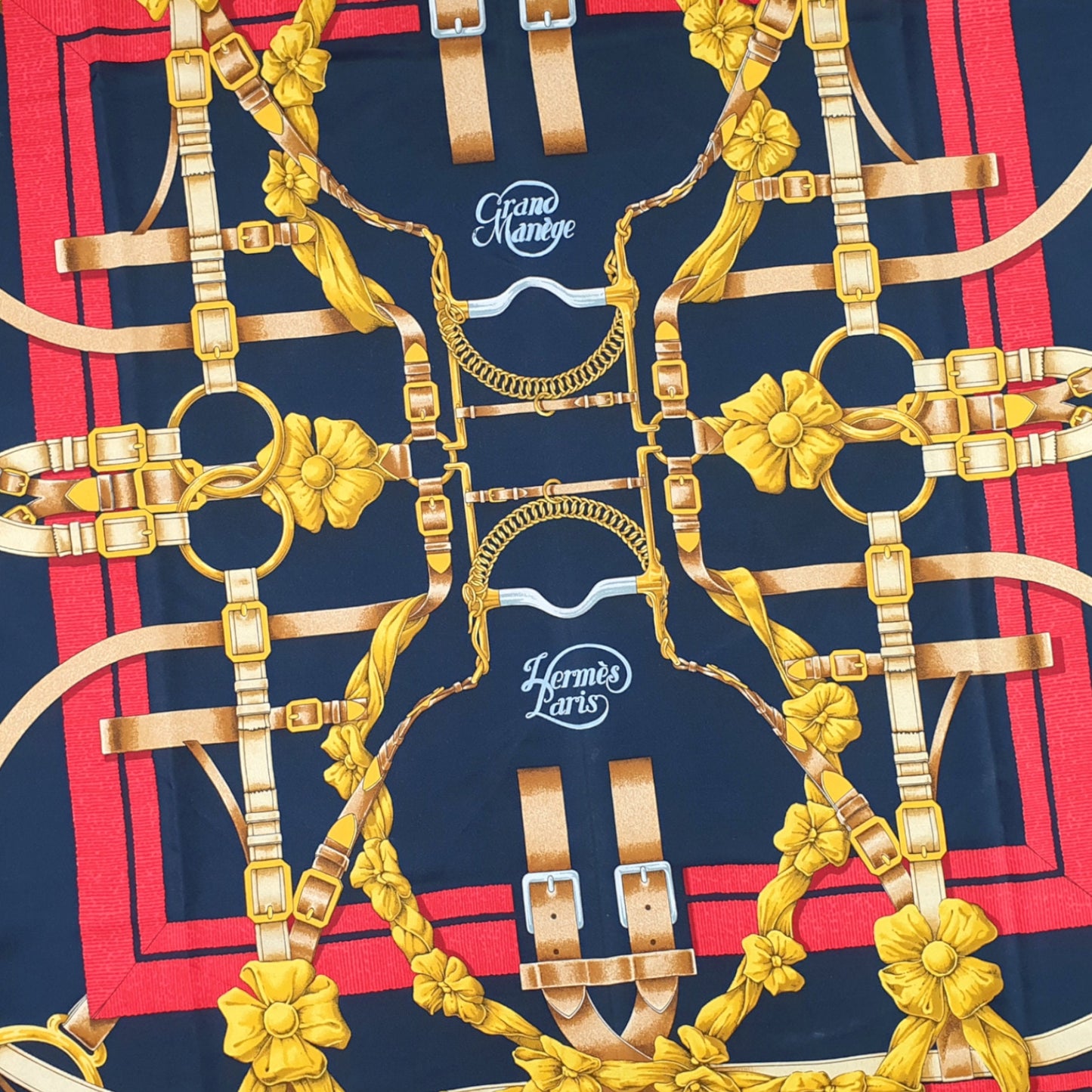 Hermes Scarf "Grand Manege" by Henri d'Origny 90cm Silk | Hermes Carre