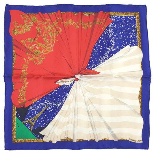 Hermes Gavroche "Souvenirs de Paris" by Joseph Hilton McConnico 45cm Silk | Hermes Pocket Square