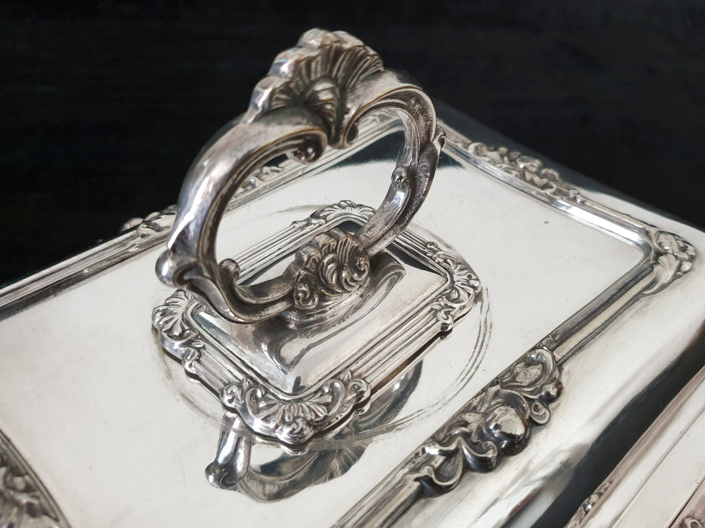 Antique English Silver-Plated Victorian Style Covered Serving Dish by Martin Hall Co. and Noble & Chivers, Bath