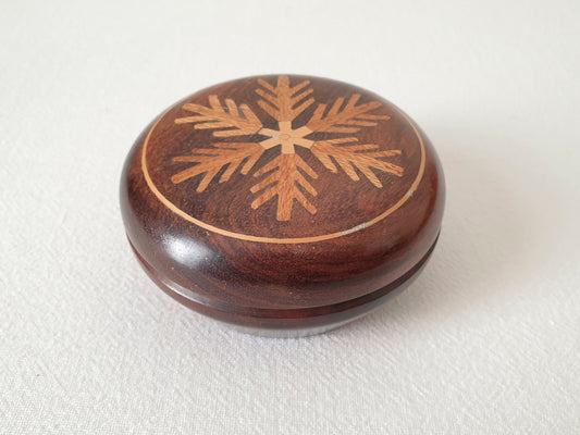 French Antique Rosewood Round Box