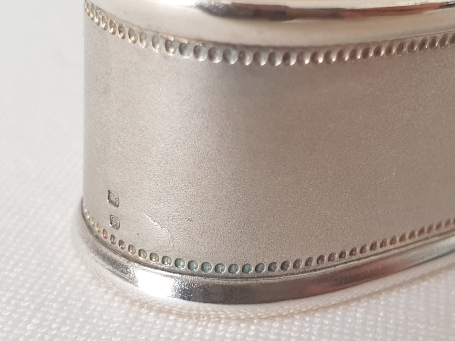 Vintage Portuguese 835 Silver Oval Napkin Ring Engraved 'Odette' - Porto Hallmark