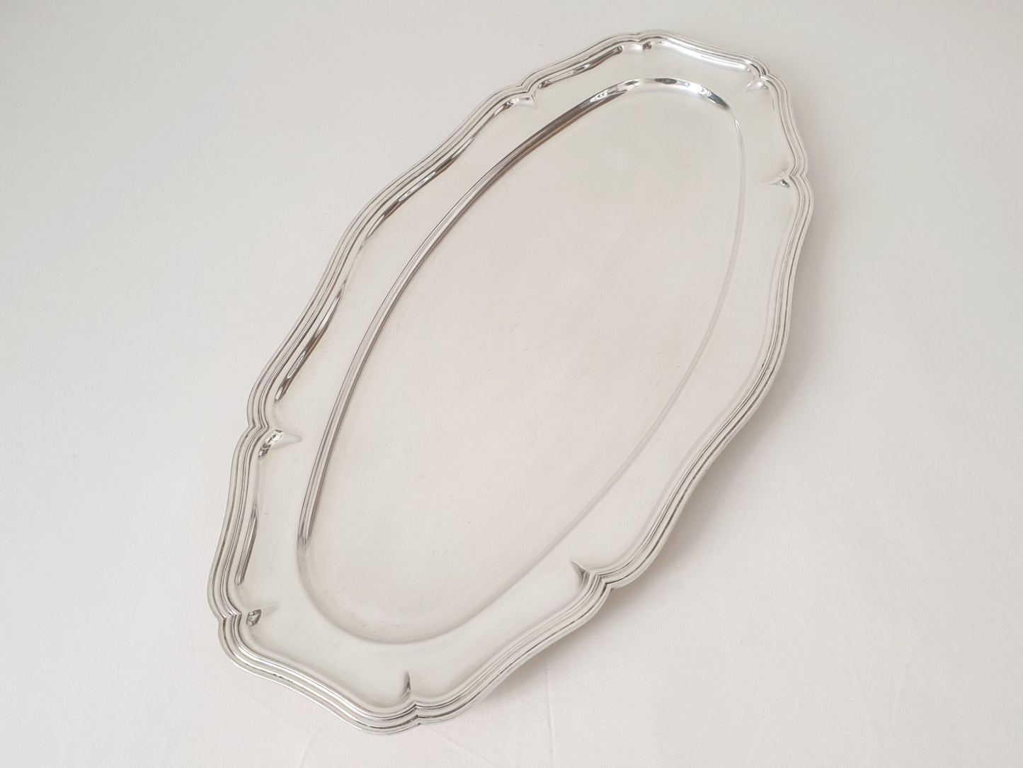 Large Oval Fish Serving Dish in Silver Plated - Vintage Fish Tray