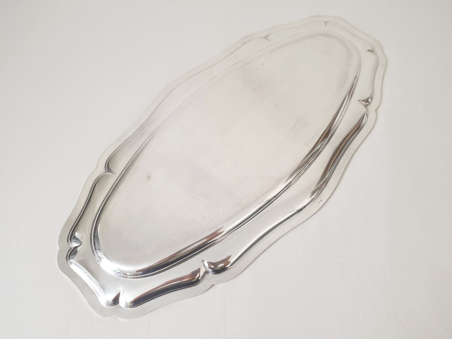 Large Oval Fish Serving Dish in Silver Plated - Vintage Fish Tray