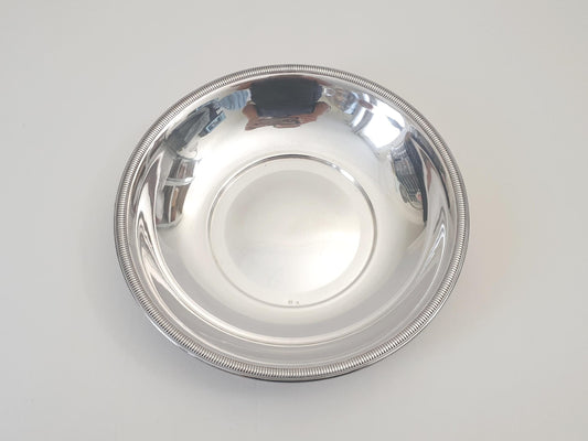 Vintage Silver Plated Circular Bowl - Round Serving Dish by Deschamps Frères Paris, France