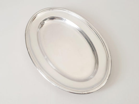 Rare Antique Art Krupp Berndorf Medium Silver Plated Oval Serving Tray circa 1926 (TT-TB98b)