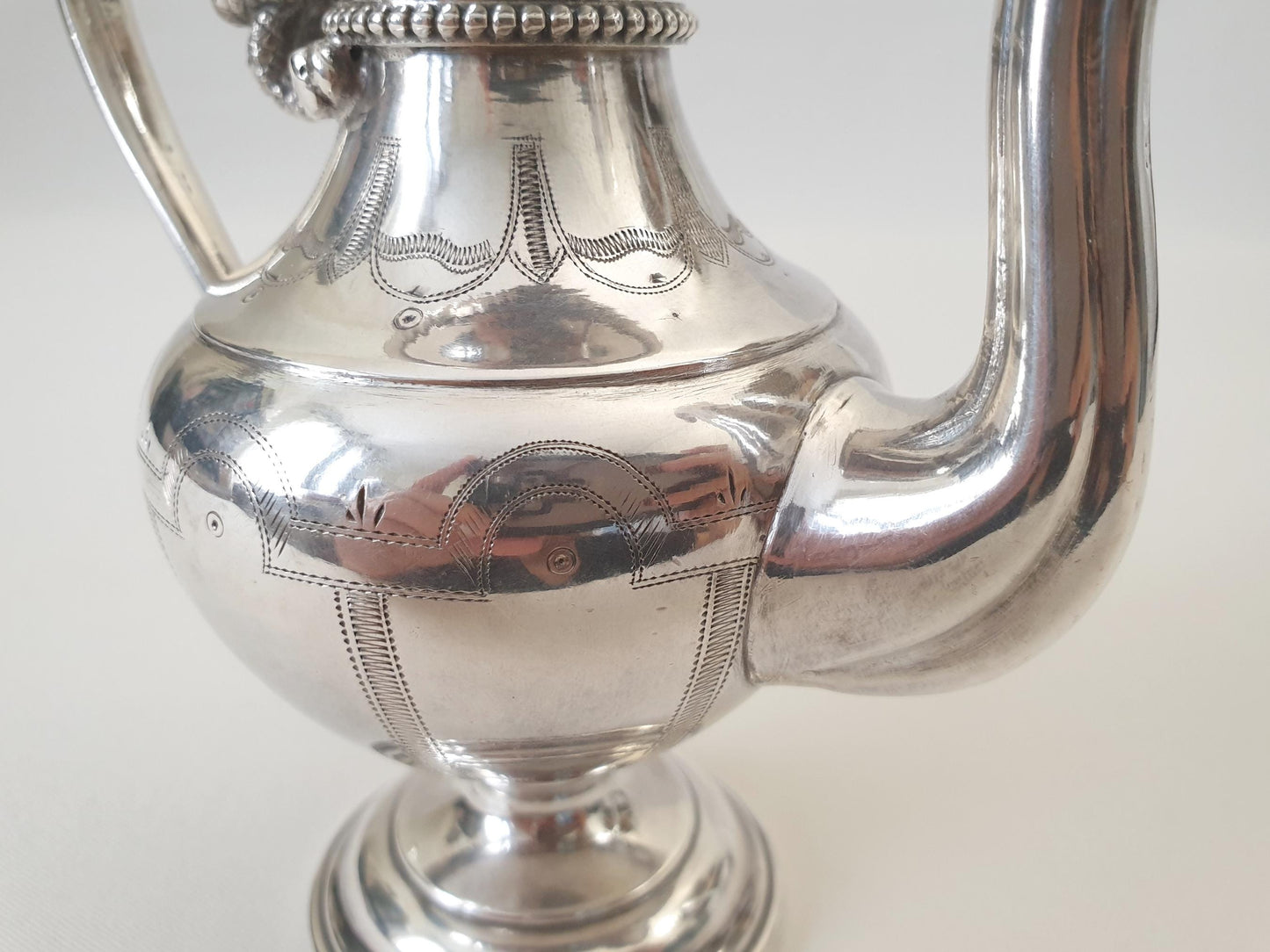 Rare Small Mini Silver Plated Teapot with Serpent-Shaped Handle - Probably Bachmann Wien