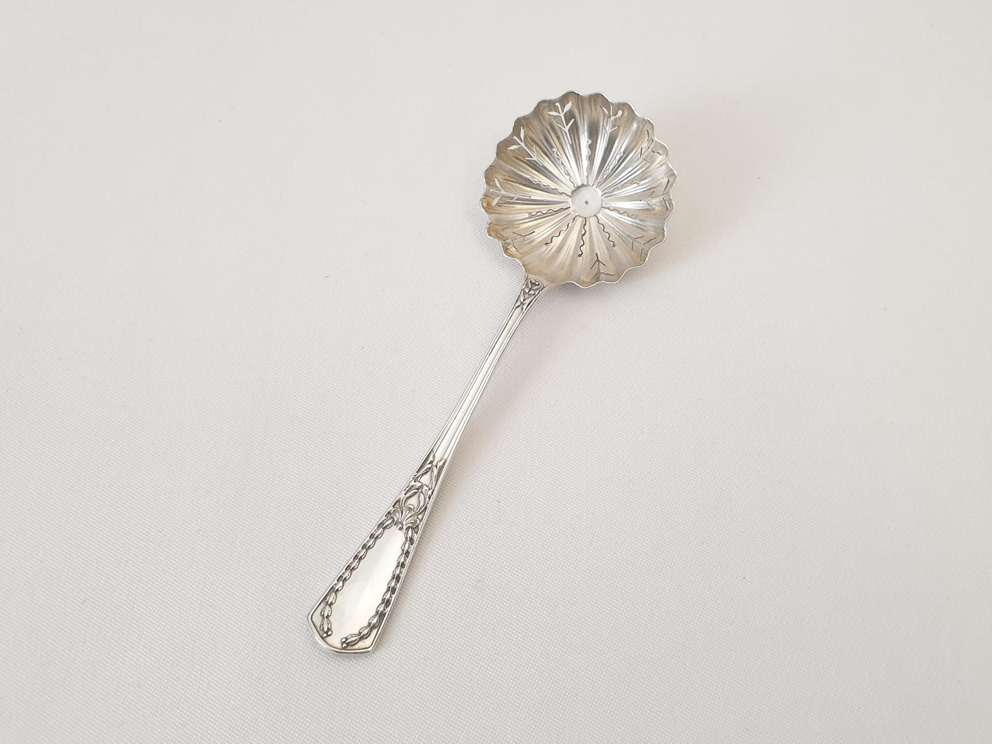 French Small 950 Silver Sugar Sifting Spoon - Sugar Sifter by Henri LAPEYRE (1895-1923)