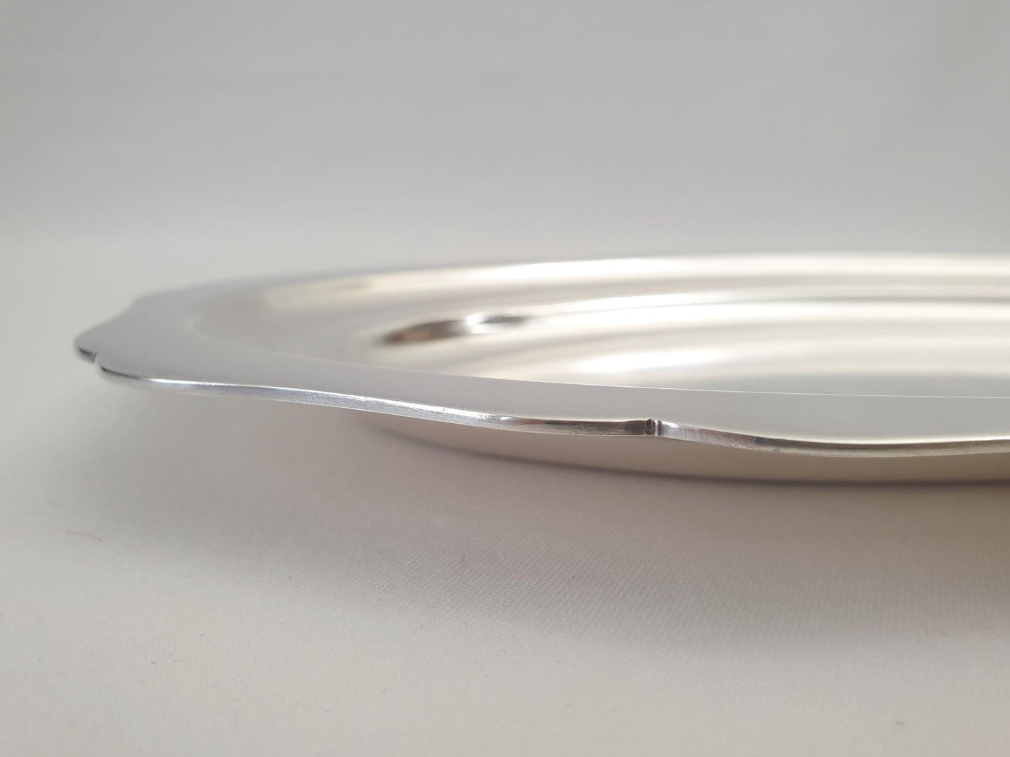 French Vintage Silver Plated Small Oval Tray