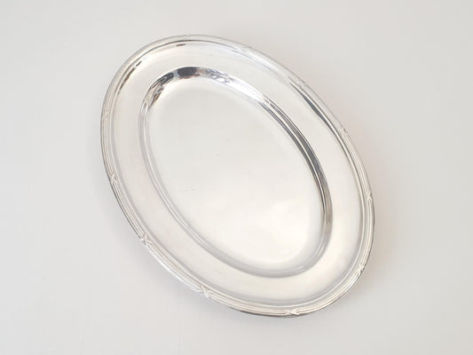 Rare Antique Art Krupp Berndorf Medium Silver Plated Oval Serving Tray circa 1926 (TT-TB98a)