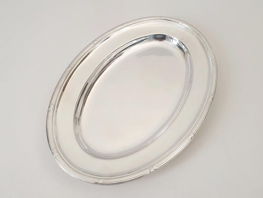 Rare Antique Art Krupp Berndorf Medium Silver Plated Oval Serving Tray circa 1926 (TT-TB98c)