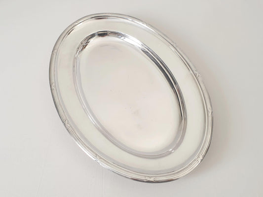 Rare Antique Art Krupp Berndorf Medium Silver Plated Oval Serving Tray circa 1926 (TT-TB98d)