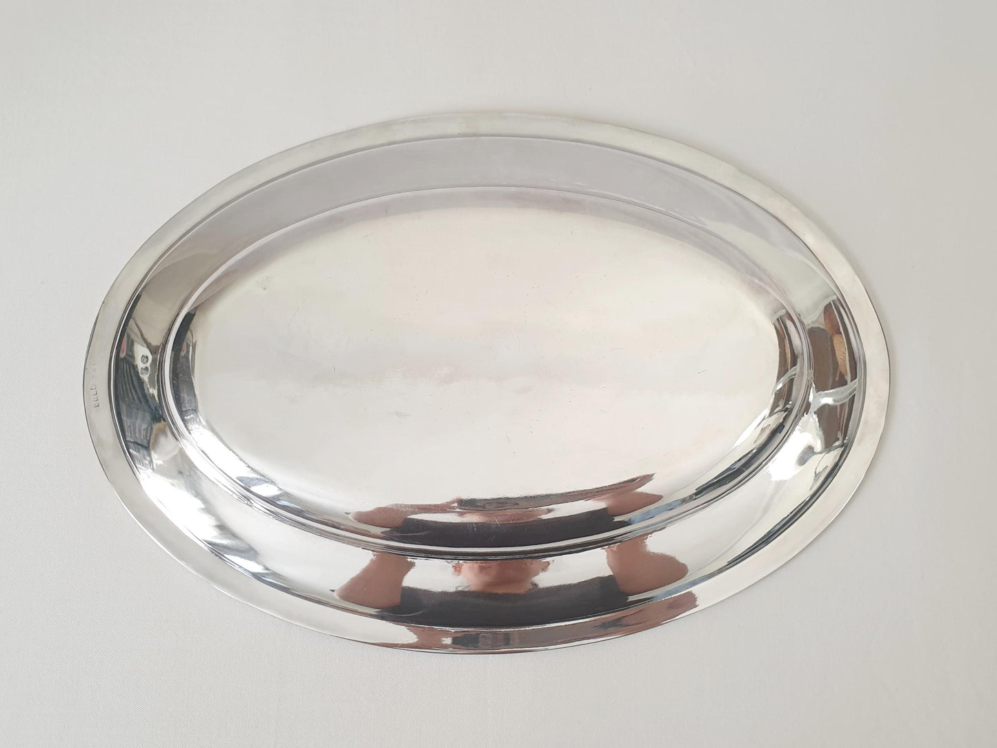 Rare Antique Art Krupp Berndorf Medium Silver Plated Oval Serving Tray circa 1926 (TT-TB98d)