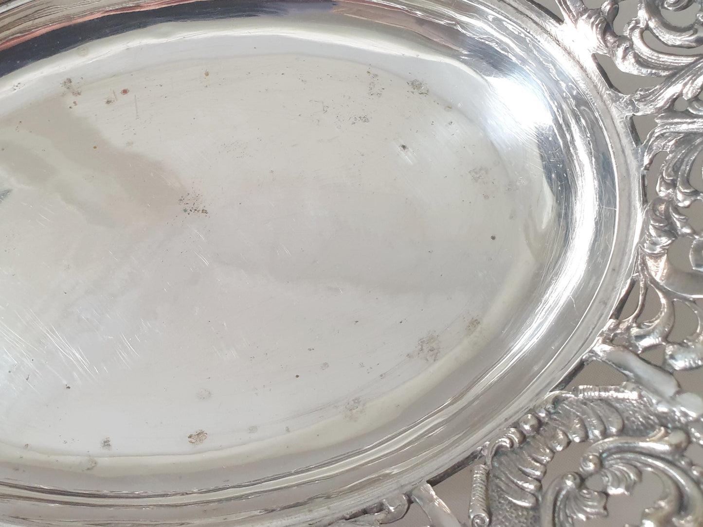 Large Silver Plated Repousse Centerpiece - Fruit or Flower Basket