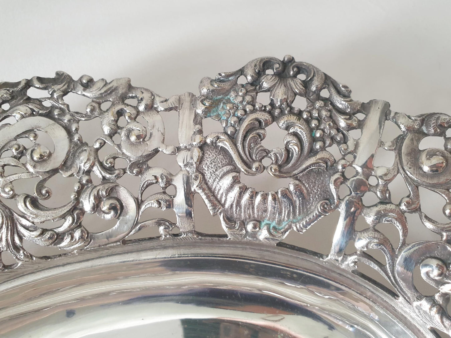 Large Silver Plated Repousse Centerpiece - Fruit or Flower Basket