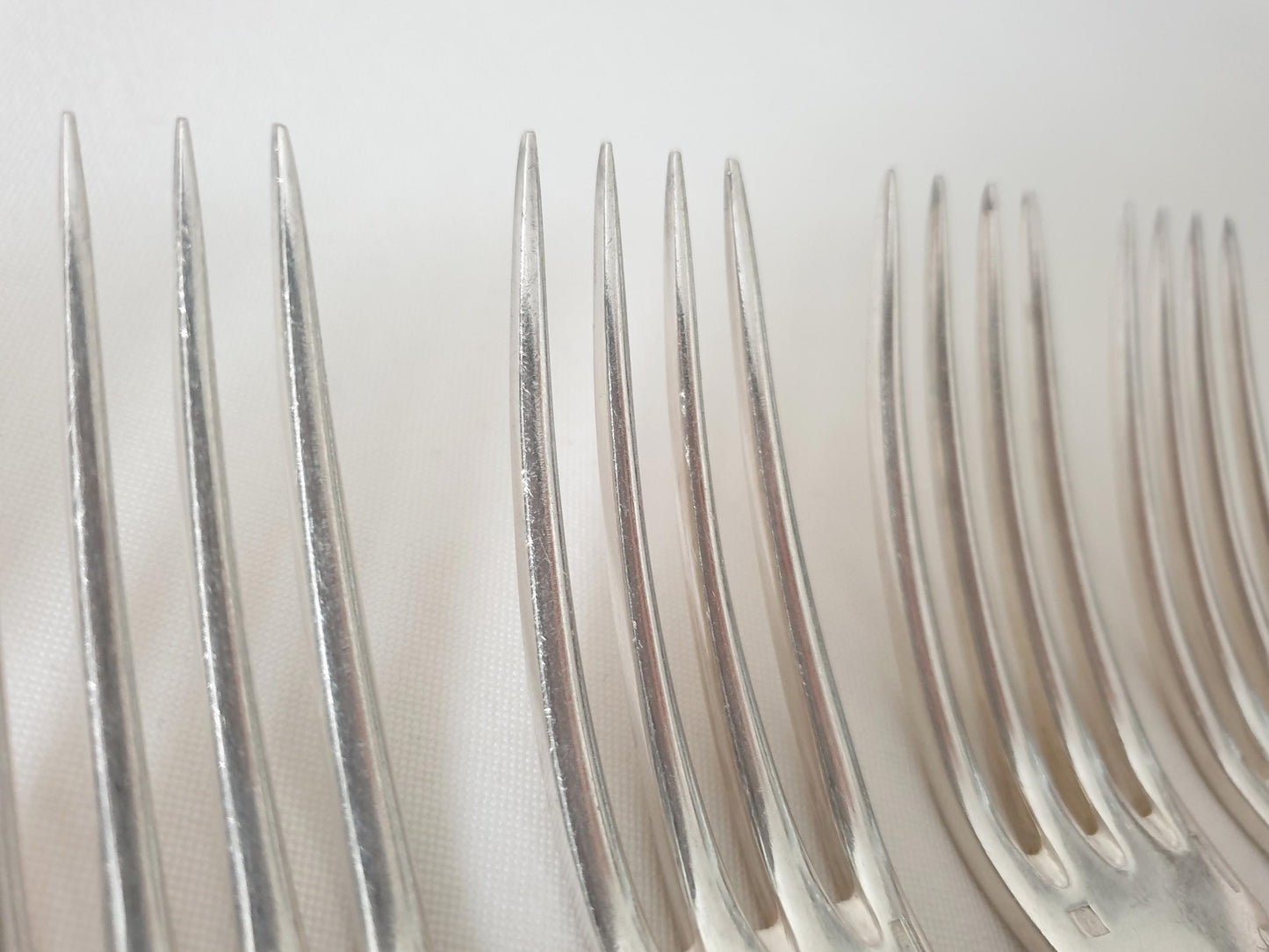 6 Christofle Silver Plated Table Forks 'Trianon' Model - French Christofle Dinner Forks