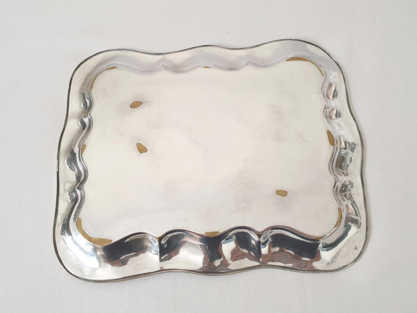 Set of 2 Silver Plated Rectangular Trays - 1 Serving Tray by Art Krupp Berndorf & 1 Small Decorative Trinket Tray