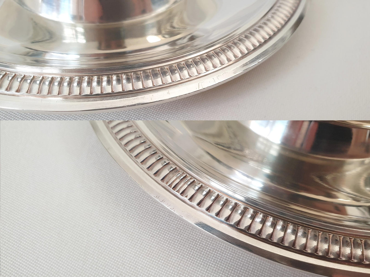 Vintage Silver Plated Round Double Walled Gravy Sauce Bowl with Saucer - Dip Bowl with Attached Saucer Dish