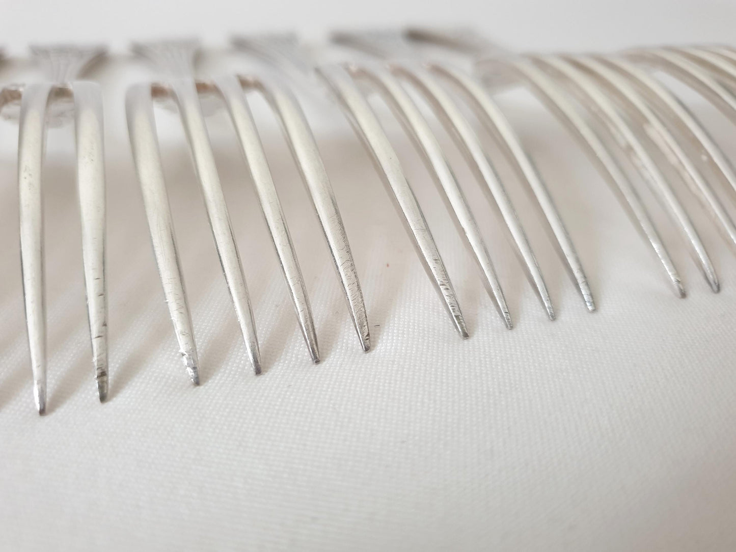 6 Christofle Silver Plated Table Forks 'Trianon' Model - French Christofle Dinner Forks