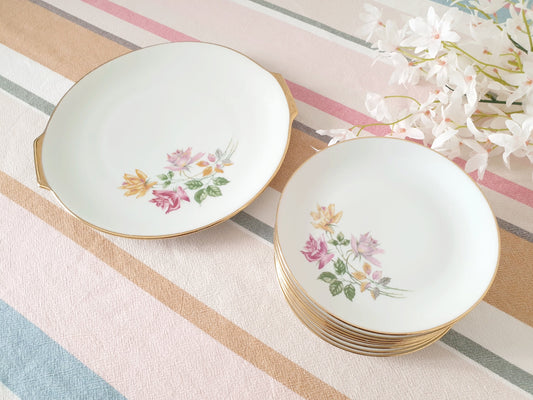 P.L France Porcelain Dessert Plates & Presentation Plates - French Vintage