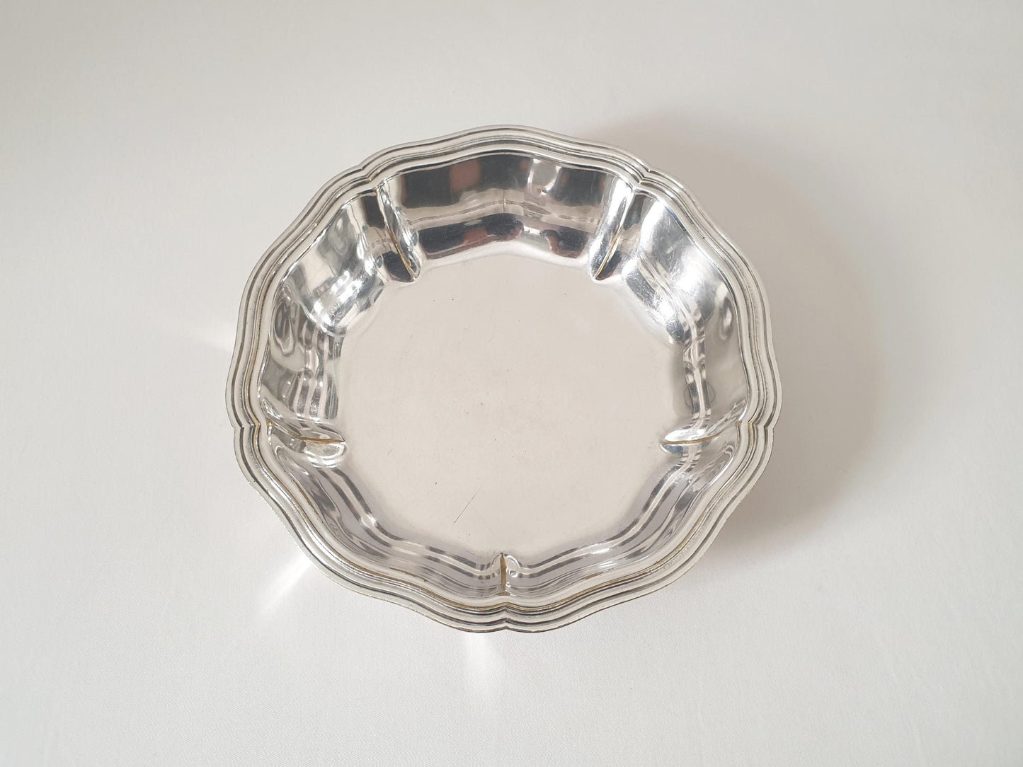 French Silver Plated Round Bowl - Vintage Salad Bowl