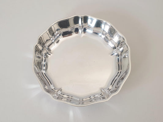 French Ercuis Silver Plated Round Bowl - Vintage Salad Bowl