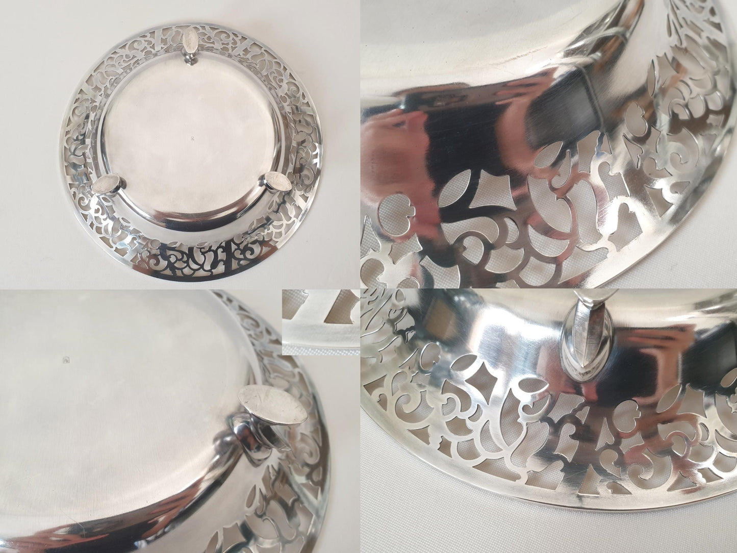 Vintage WMF Silver Plated Pedestal Pierced Serving Bowl or Fruit Bowl