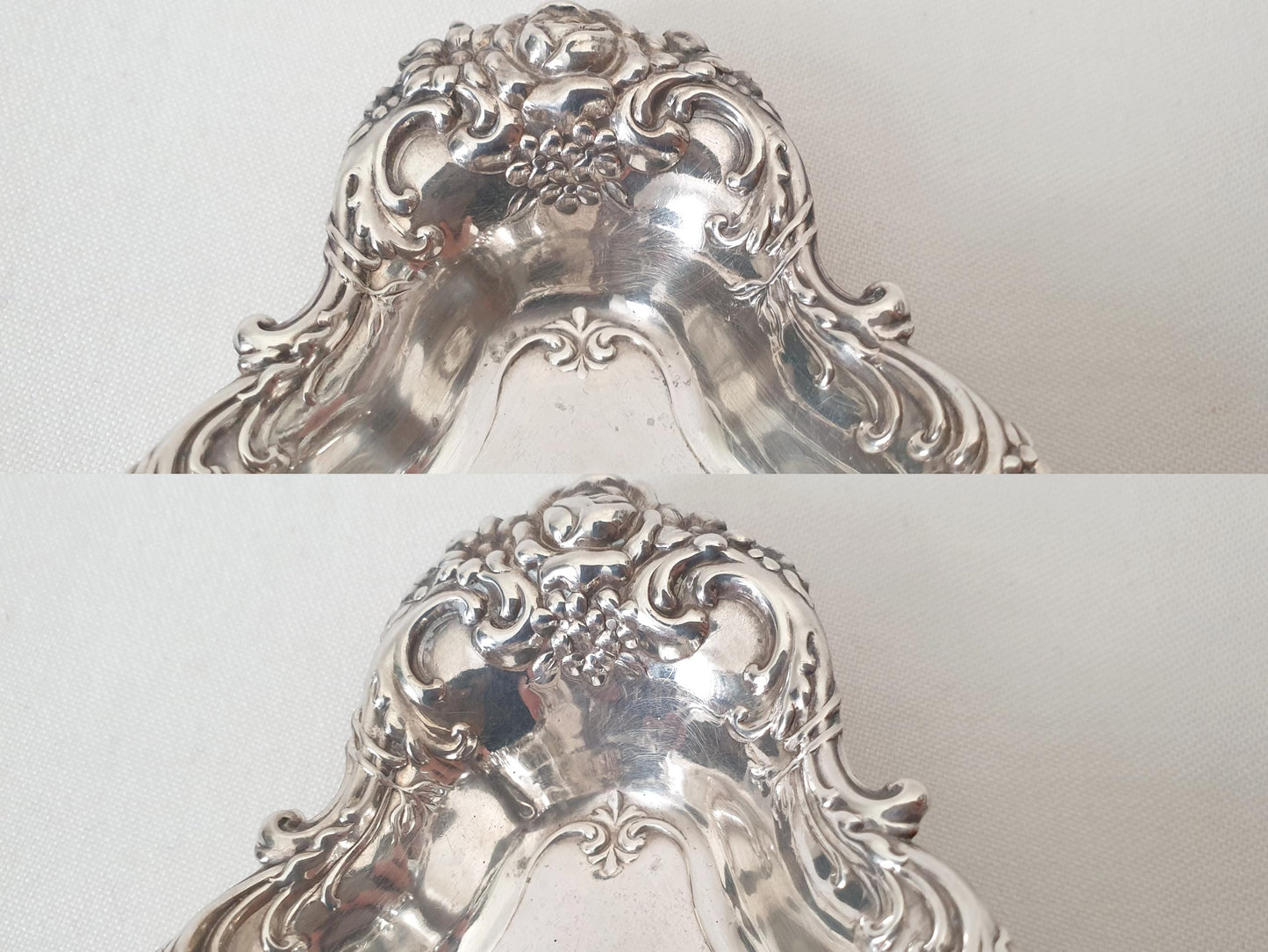 Pair of Antique Sterling Silver Small Ring Dishes or Bon Bon Dishes by R. Wallace & Sons