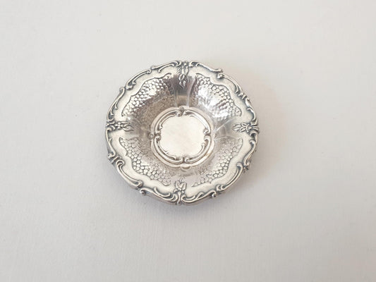 Spanish 915 Solid Silver Ring Dish - Small Silver Jewelry Dish or Nut dish, Barcelona