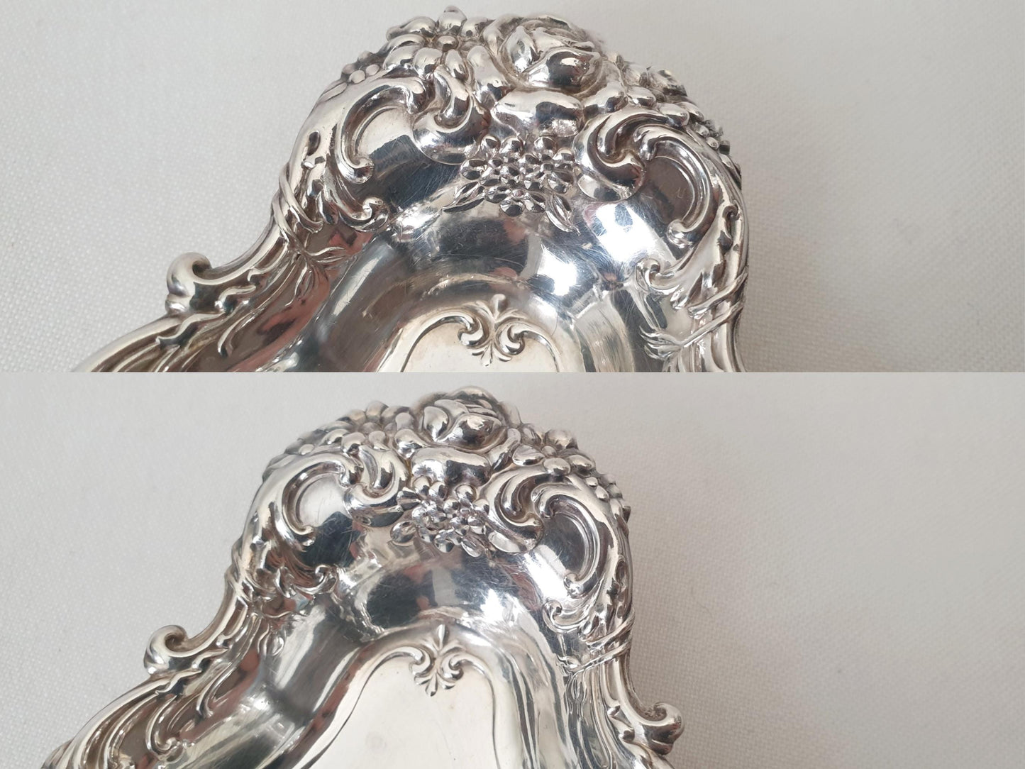 Pair of Antique Sterling Silver Small Ring Dishes or Bon Bon Dishes by R. Wallace & Sons