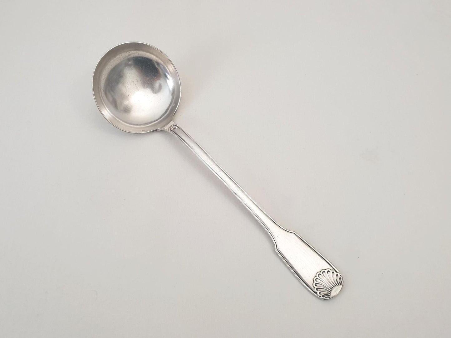 French Vintage Silver Plated Soup Ladle Shell Model by Orbrille