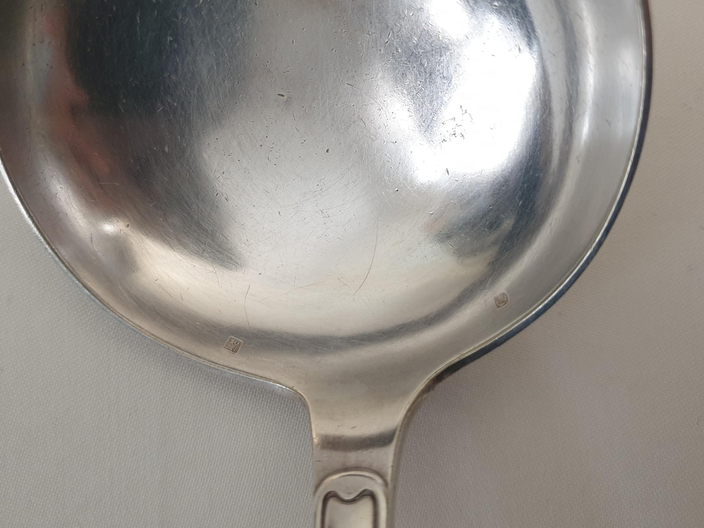 French Vintage Silver Plated Soup Ladle Shell Model by Orbrille