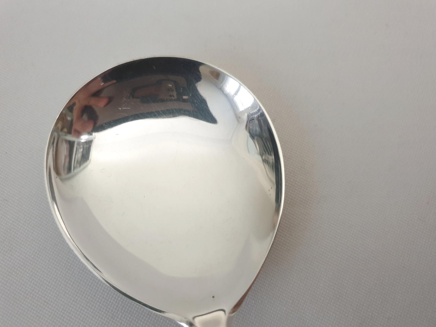 Vintage Norwegian 830S Silver Brodrene Mylius Tele Pattern Dessert or Pudding Spoon